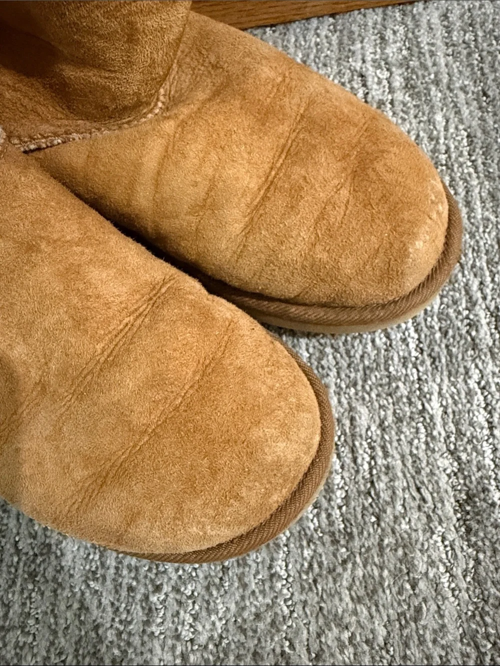 UGG Chestnut Suede Shearling-Lined Boots